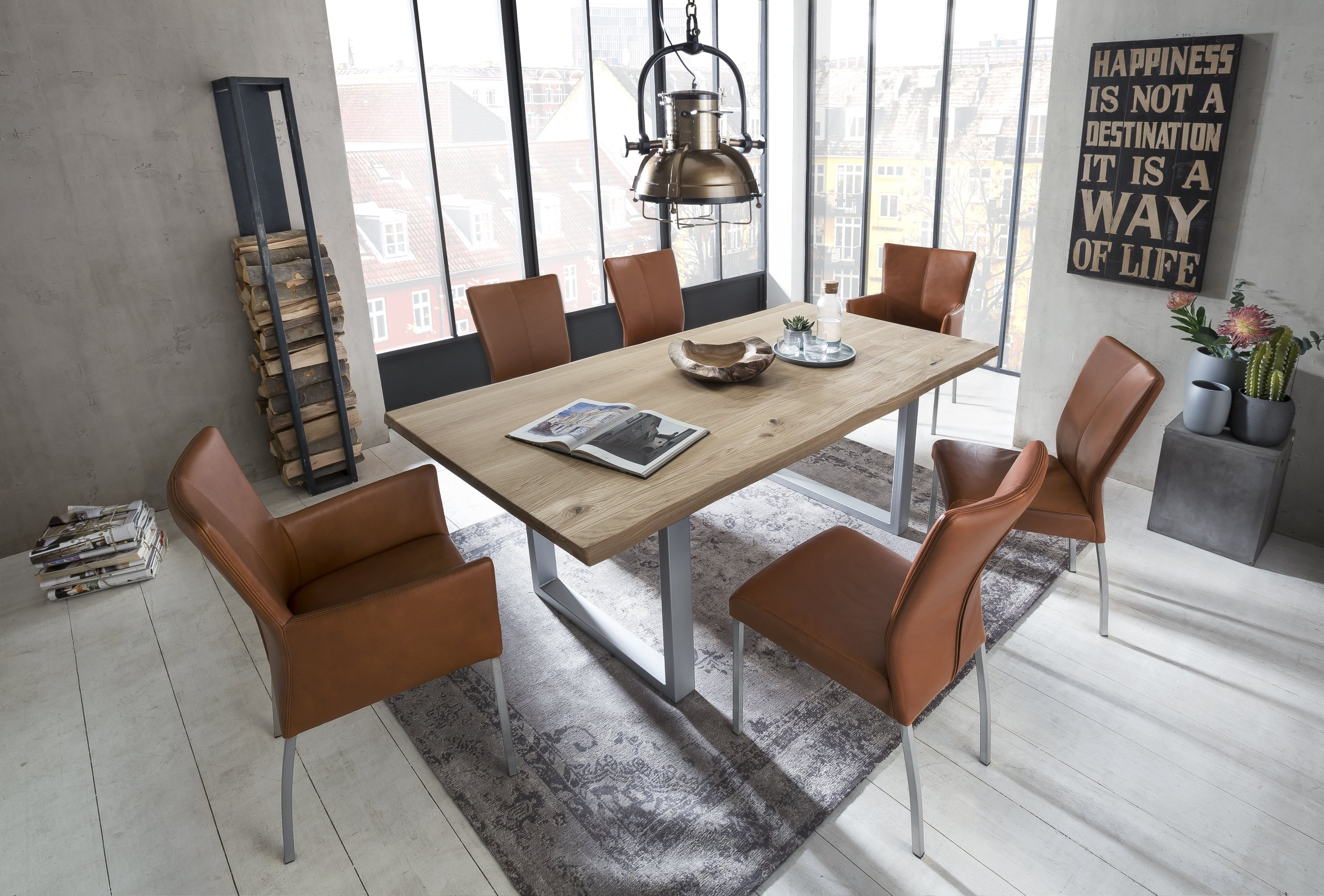 Loreno® Baumkantentisch Tops&Tables, Akazie Massivholz naturfarben günstig online kaufen