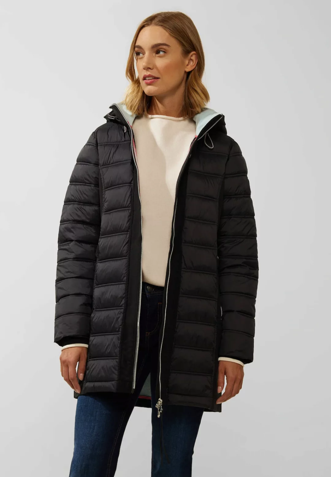 STREET ONE Softshelljacke, mit Kapuze, in Unifarbe günstig online kaufen