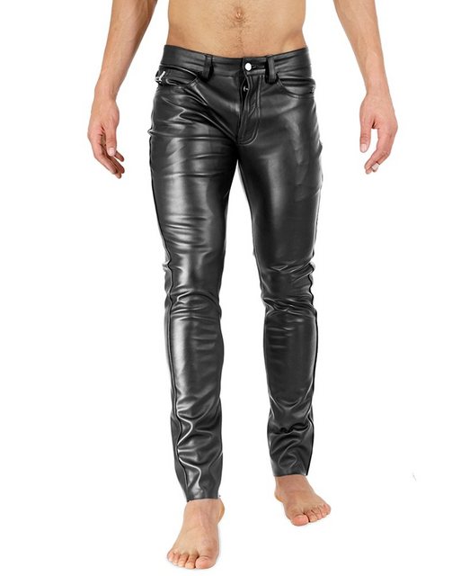 BOCKLE Lederhose Bockle® Super Skinny Faux Button Kunstlederhise Stretch Le günstig online kaufen