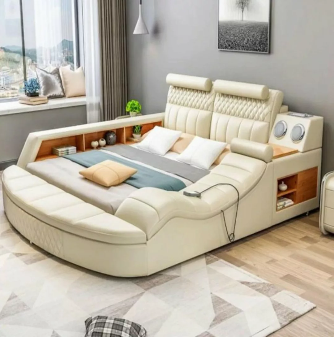 JVmoebel Bett Multifunktion Doppelbett Betten Ehebett Polsterbett Schlafzim günstig online kaufen
