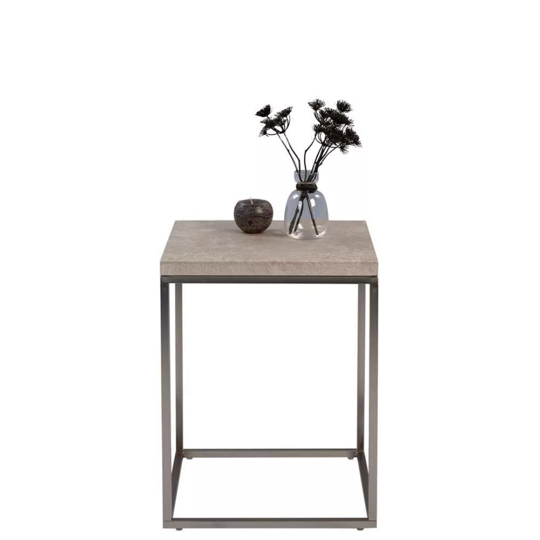 Tischchen in Beton Grau Metall günstig online kaufen