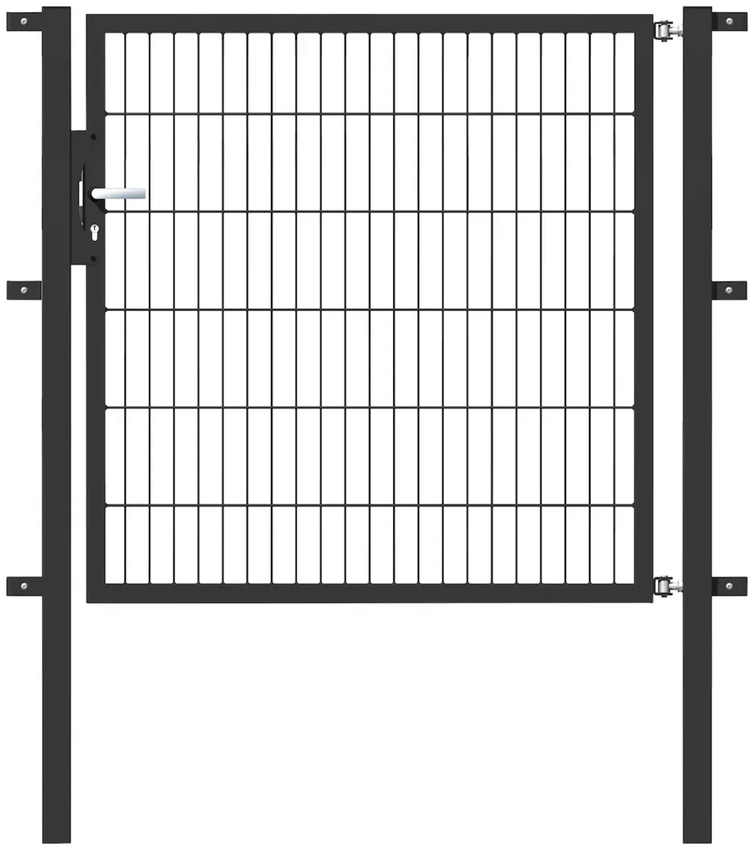 Metallzaun Einzeltor für Doppelstabmatte Grün z. Einbetonieren 100 cm x 200 günstig online kaufen