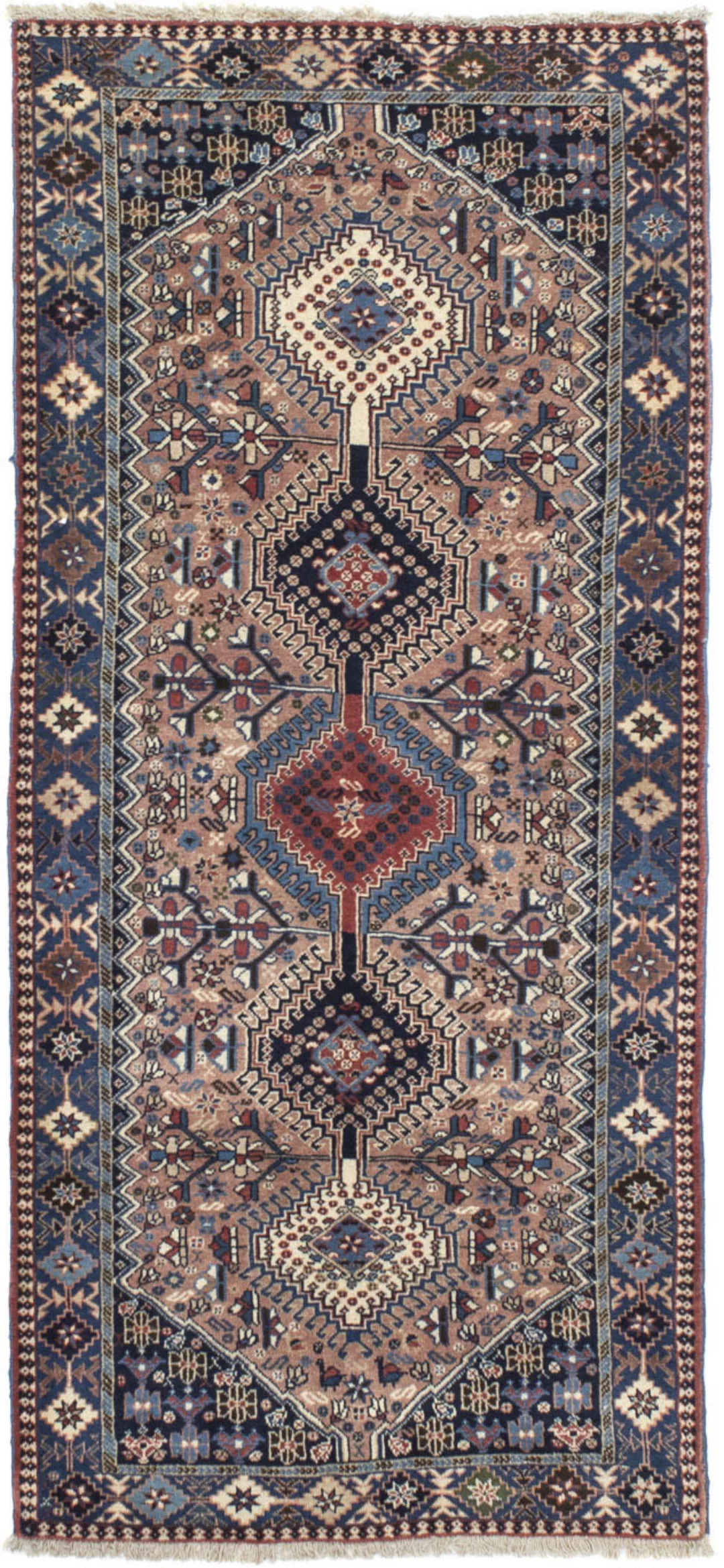 morgenland Wollteppich »Yalameh Durchgemustert Blu 144 x 103 cm«, rechtecki günstig online kaufen