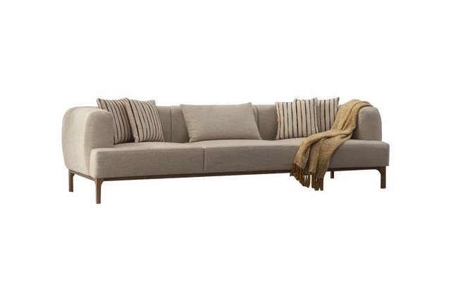 JVmoebel 3-Sitzer Dreisitzer Sofa 3 Sitzer Sofas Beige Stoff Modern Wohnzim günstig online kaufen