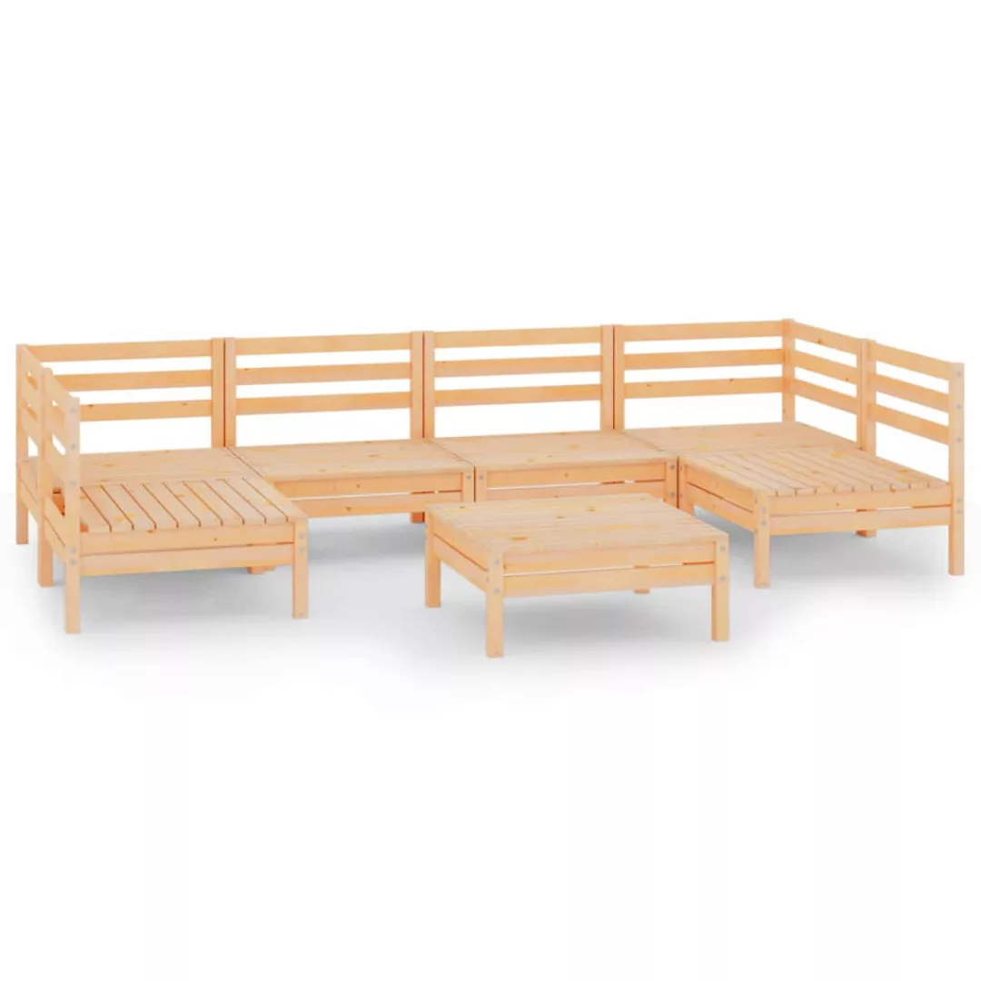 7-tlg. Garten-lounge-set Massivholz Kiefer günstig online kaufen