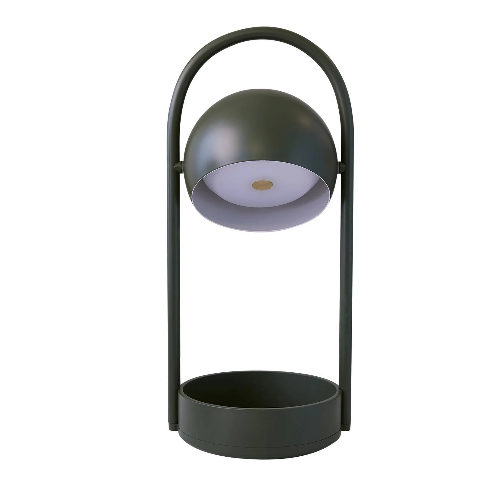 FRANDSEN LED-Akku-Tischlampe Ball Portable, olivgrün, Stahl günstig online kaufen