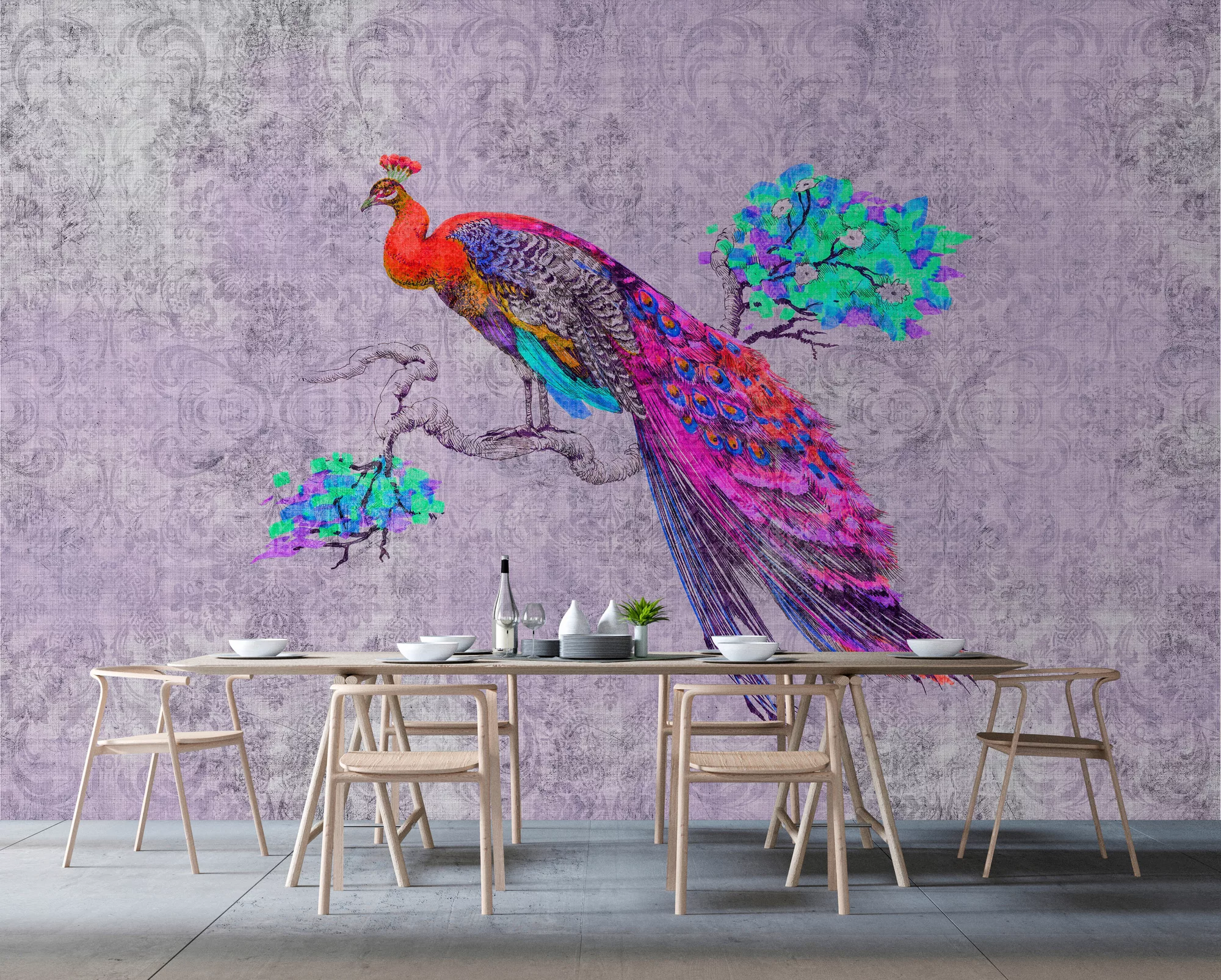 Fototapete "peacock 3" 4,00x2,70 m / Glattvlies Brillant günstig online kaufen