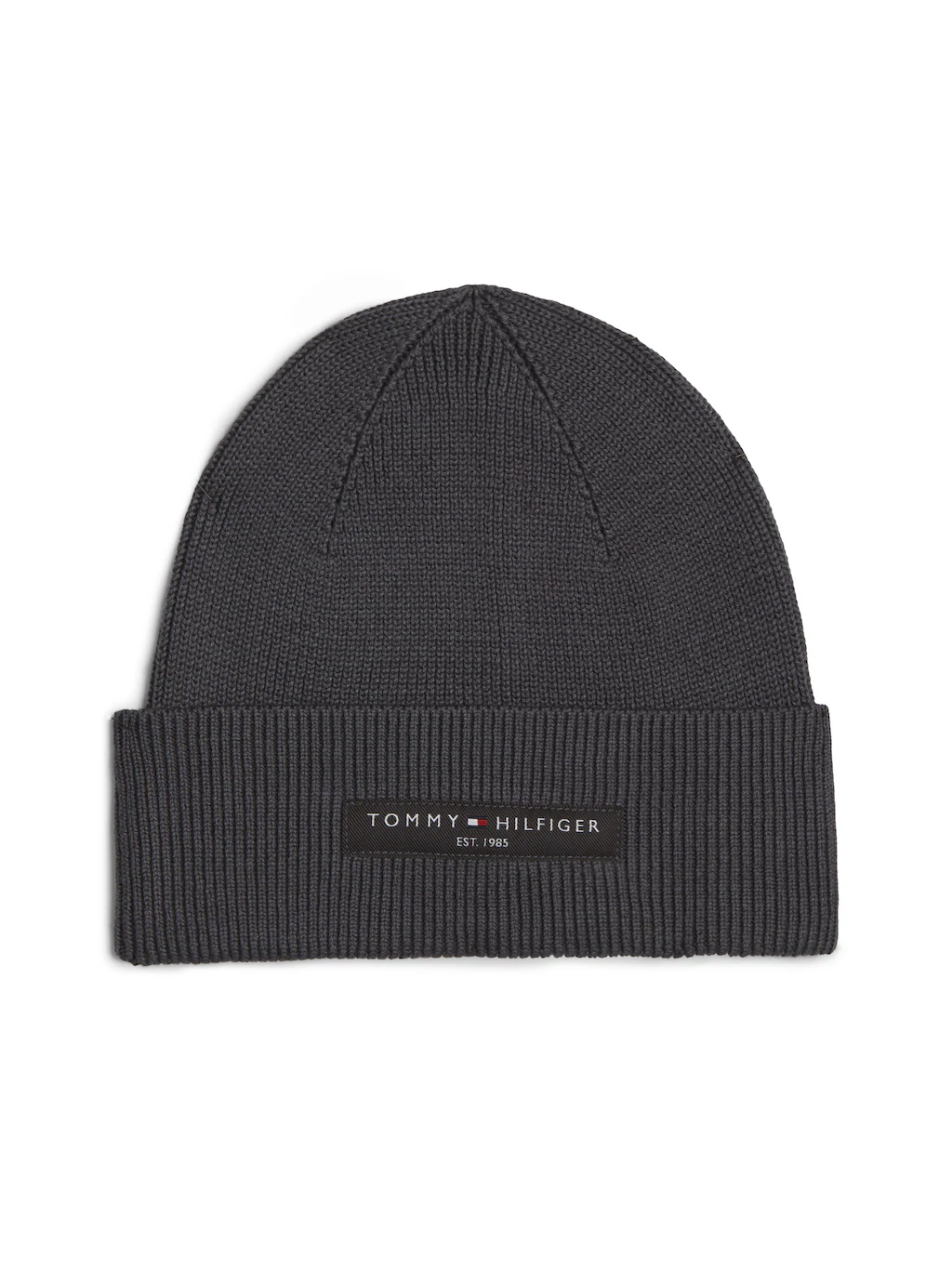 Tommy Hilfiger Strickmütze "TH FOUNDATION COTTON BEANIE", mit Logopatch günstig online kaufen