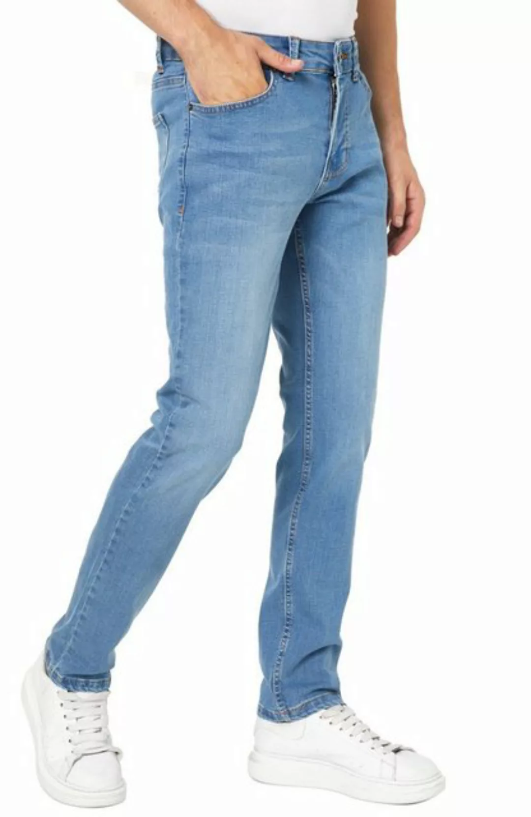 Smith & Solo Slim-fit-Jeans Herren, Jeanshose Männer, Straight Hose 5-Pocke günstig online kaufen