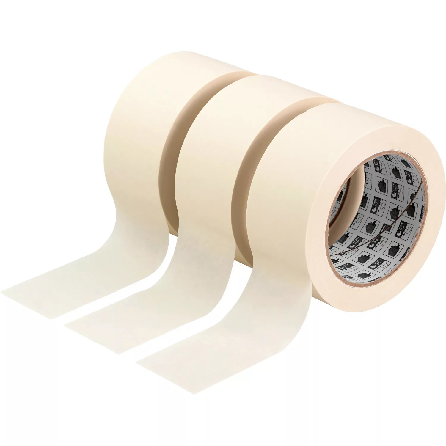 Flachkrepp Klebeband-Set Beige 3 x 50 m x 50 mm günstig online kaufen