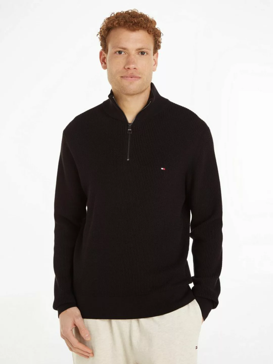 Tommy Hilfiger Troyer STRUCTURE ZIP MOCK günstig online kaufen