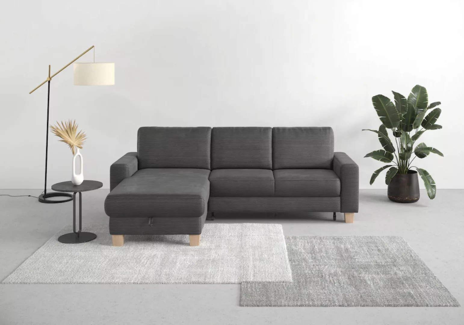 Home affaire Ecksofa Summer L-Form, mit Recamiere, mit oder ohne Bettfunkti günstig online kaufen