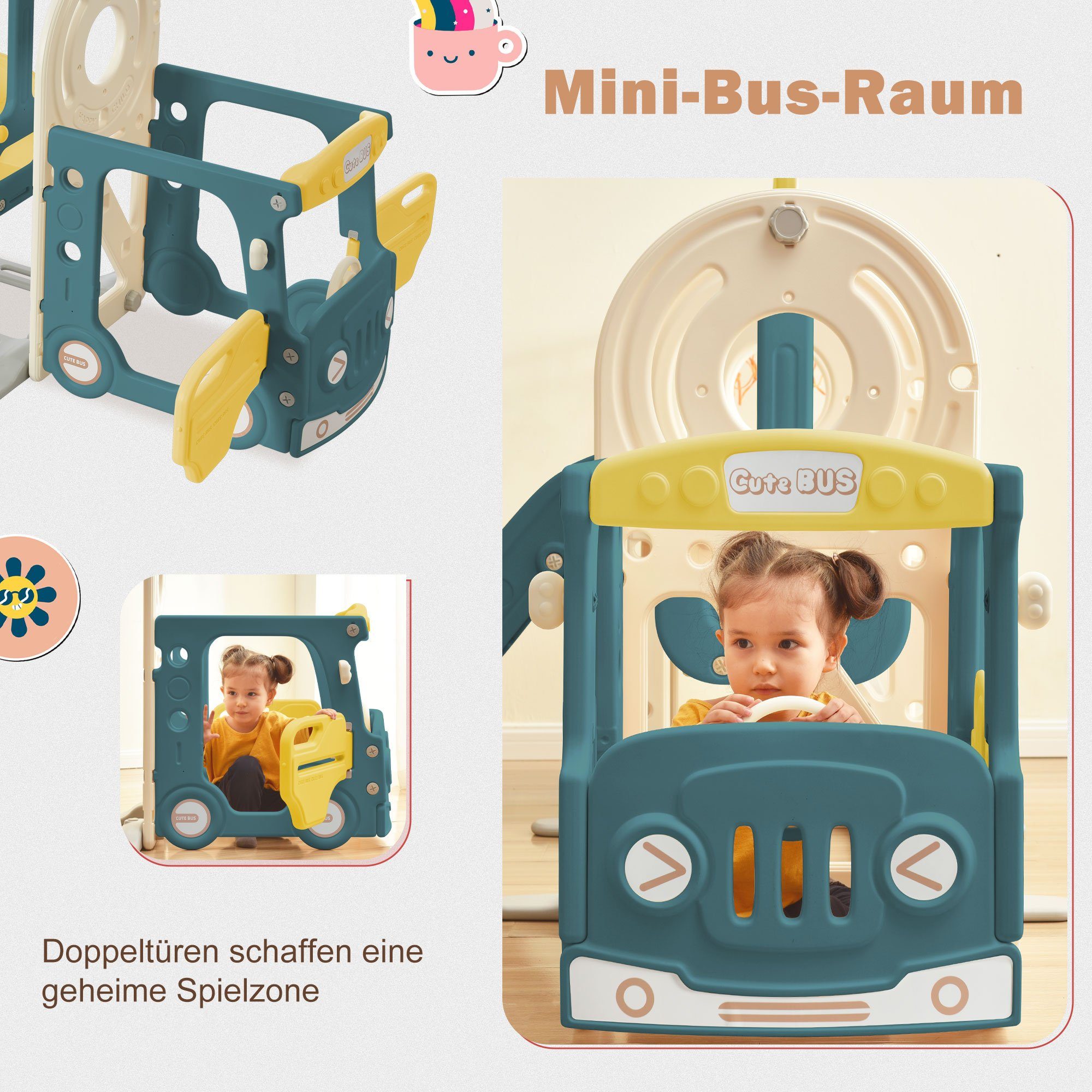 Merax Rutsche für Kinder mit Basketballkorb günstig online kaufen