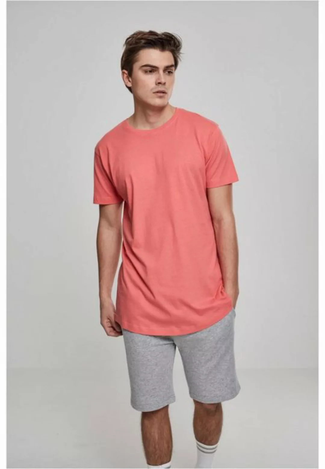 URBAN CLASSICS T-Shirt TB638 - Shaped Long Tee coral S günstig online kaufen