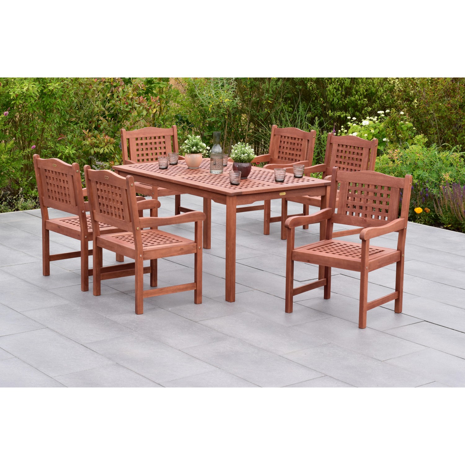 MERXX Garten-Essgruppe ""Lima"", (Set, 7 tlg., Geöltes Eukalyptusholz), Tis günstig online kaufen