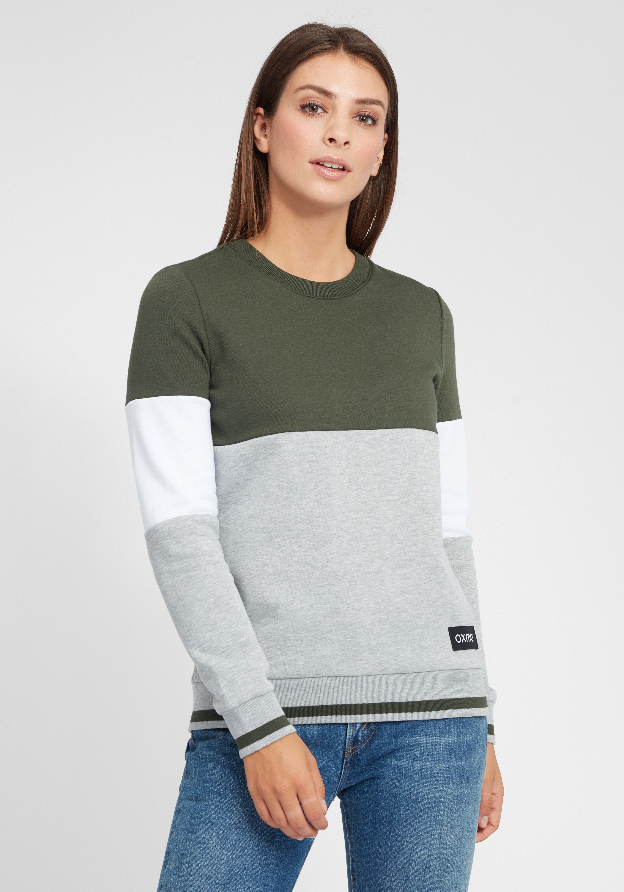 OXMO Rundhalspullover "Sweatpullover OXOmaya" günstig online kaufen