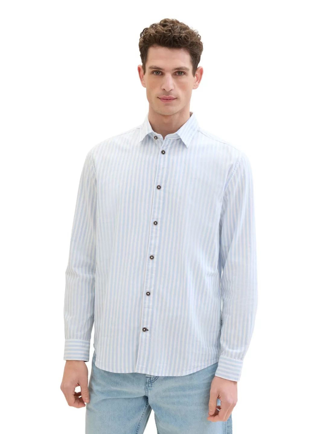 TOM TAILOR Langarmhemd, mit Streifen günstig online kaufen