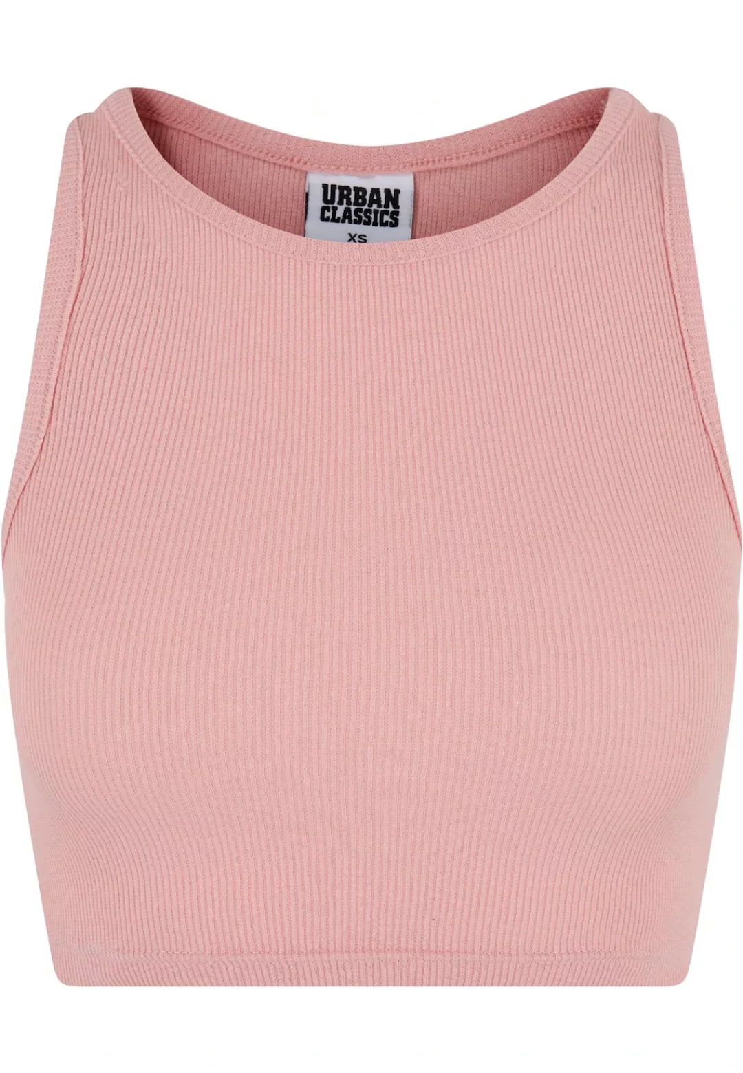 URBAN CLASSICS Muskelshirt "Urban Classics Damen Ladies Cropped Rib Top" günstig online kaufen