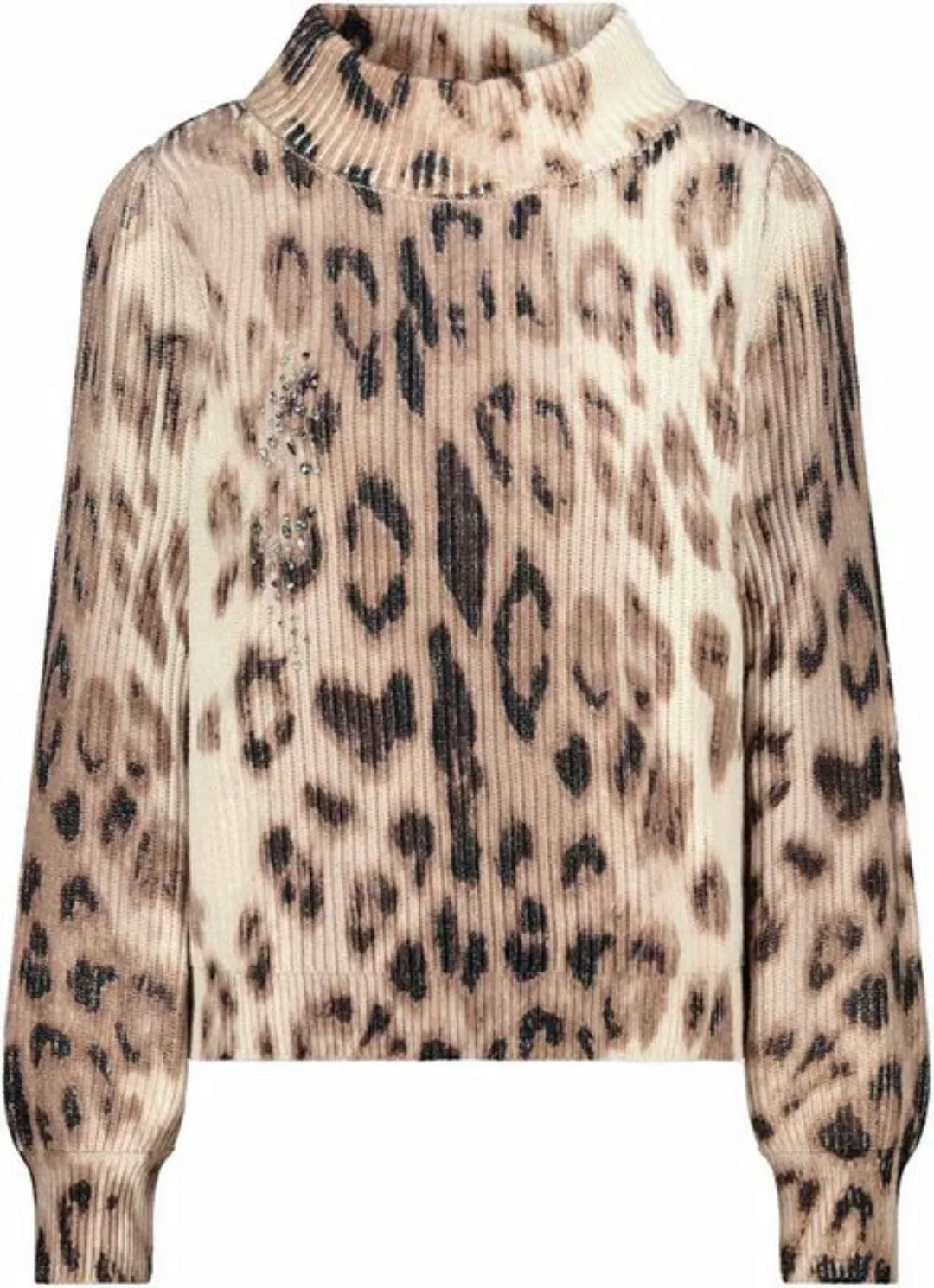 Monari Stehkragenpullover mit Animalprint günstig online kaufen