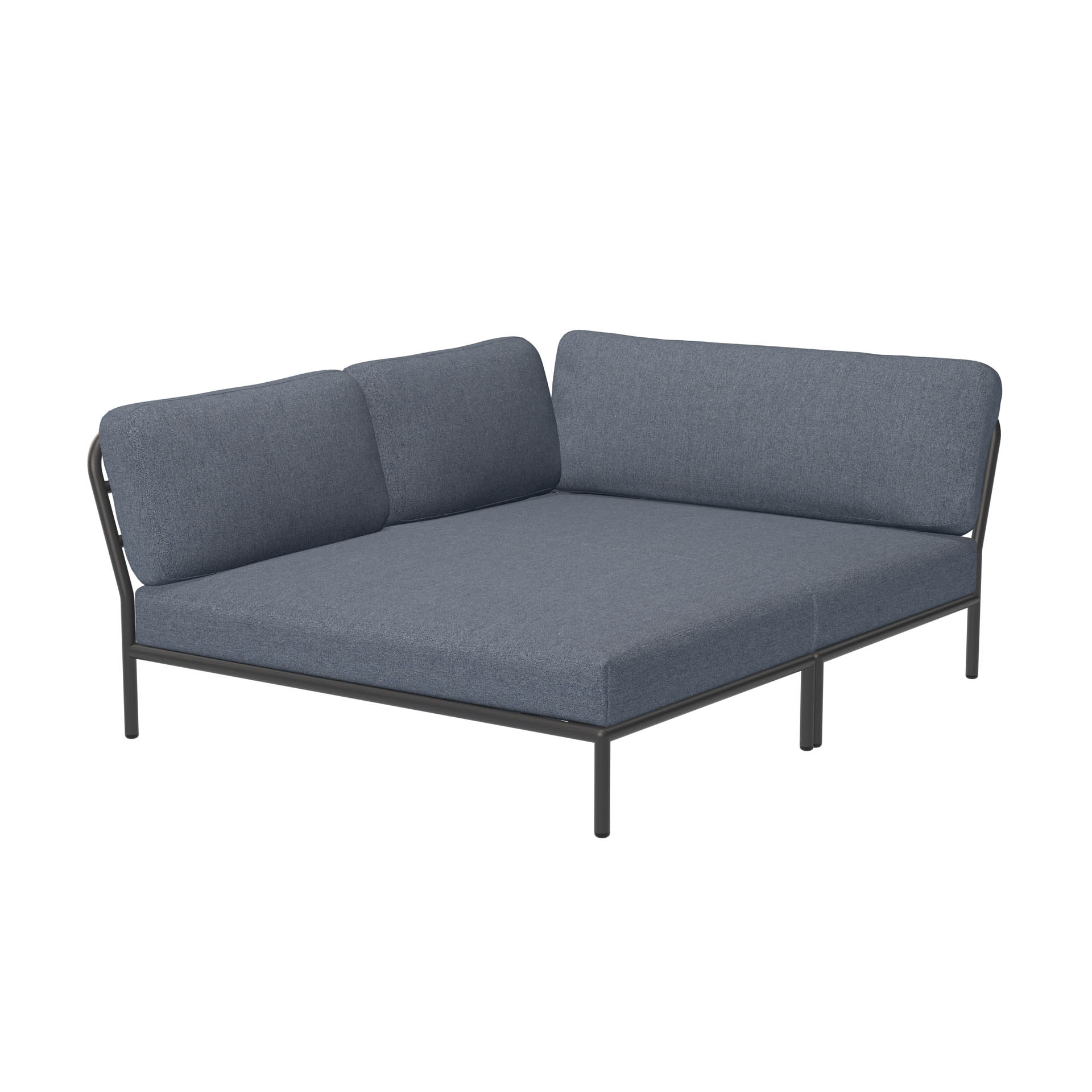 LEVEL Outdoor Eck-Sofa Lounge-Modul 5 Sky Dunkelgrau Links günstig online kaufen