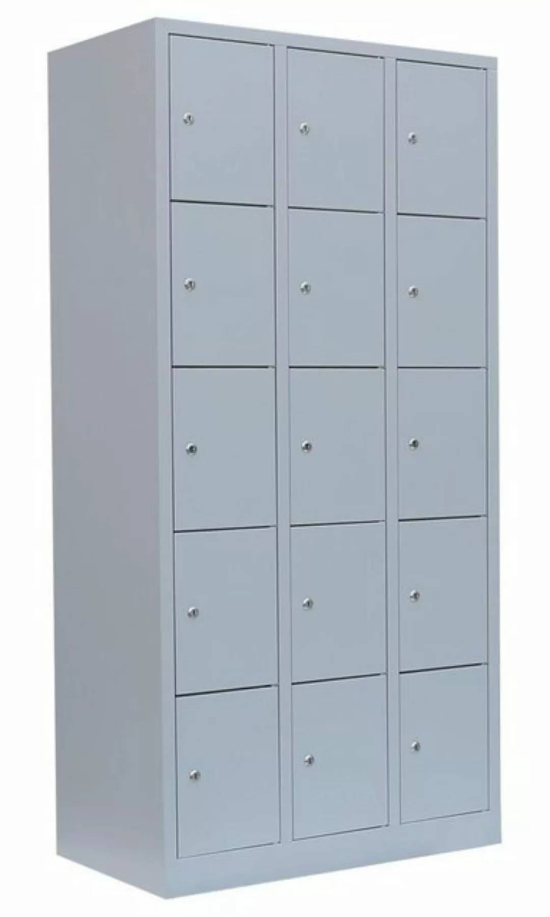 Steelboxx Fächerschrank Lüllmann® Schließfachschrank, 3 Abteile, 15 Fächer, günstig online kaufen