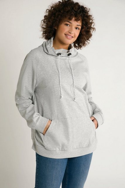 Ulla Popken Sweatshirt Bellieva-Sweatshirt elastische Seitennähte Langarm S günstig online kaufen