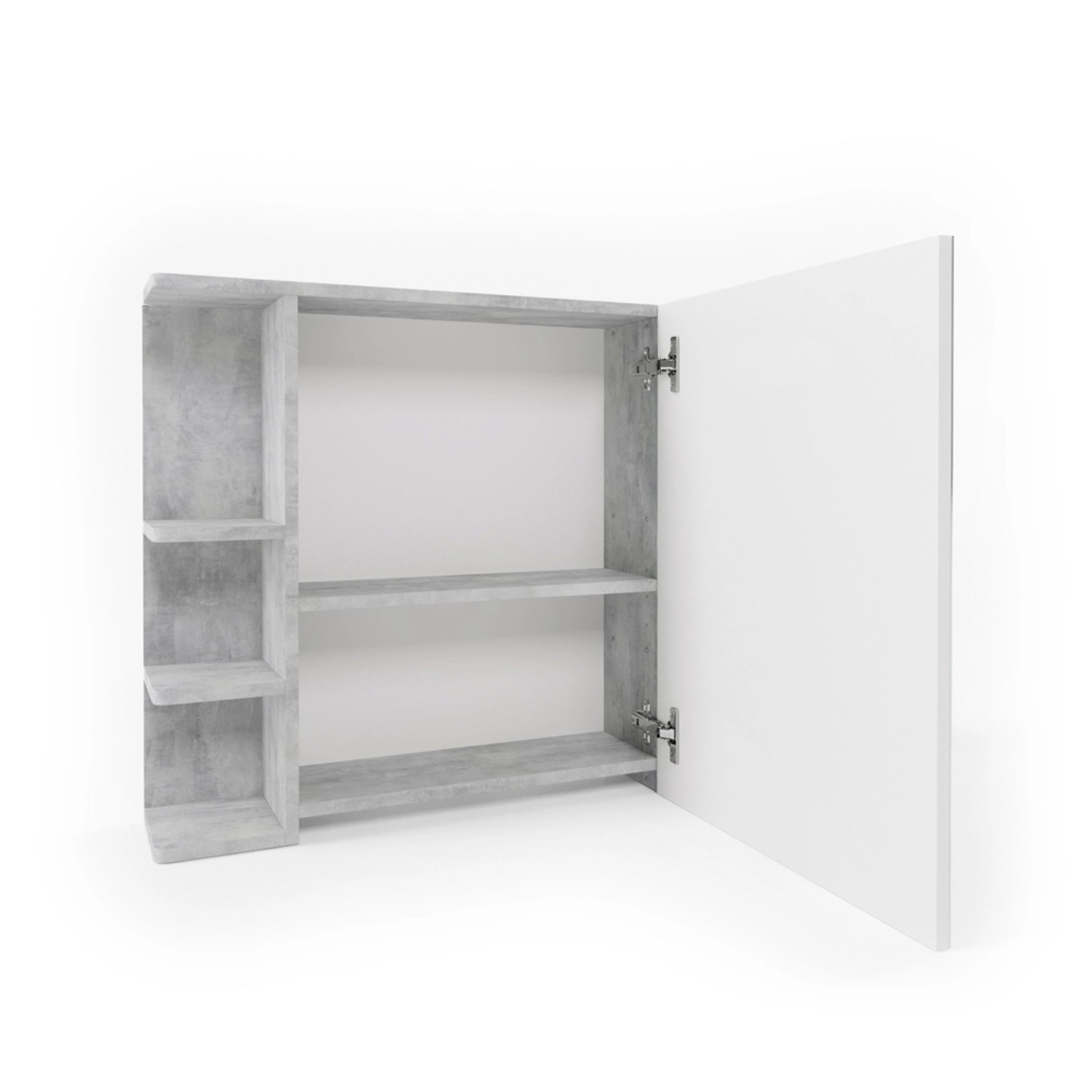 Vicco Badezimmerspiegelschrank Fynn, Beton/Weiß, 80 x günstig online kaufen