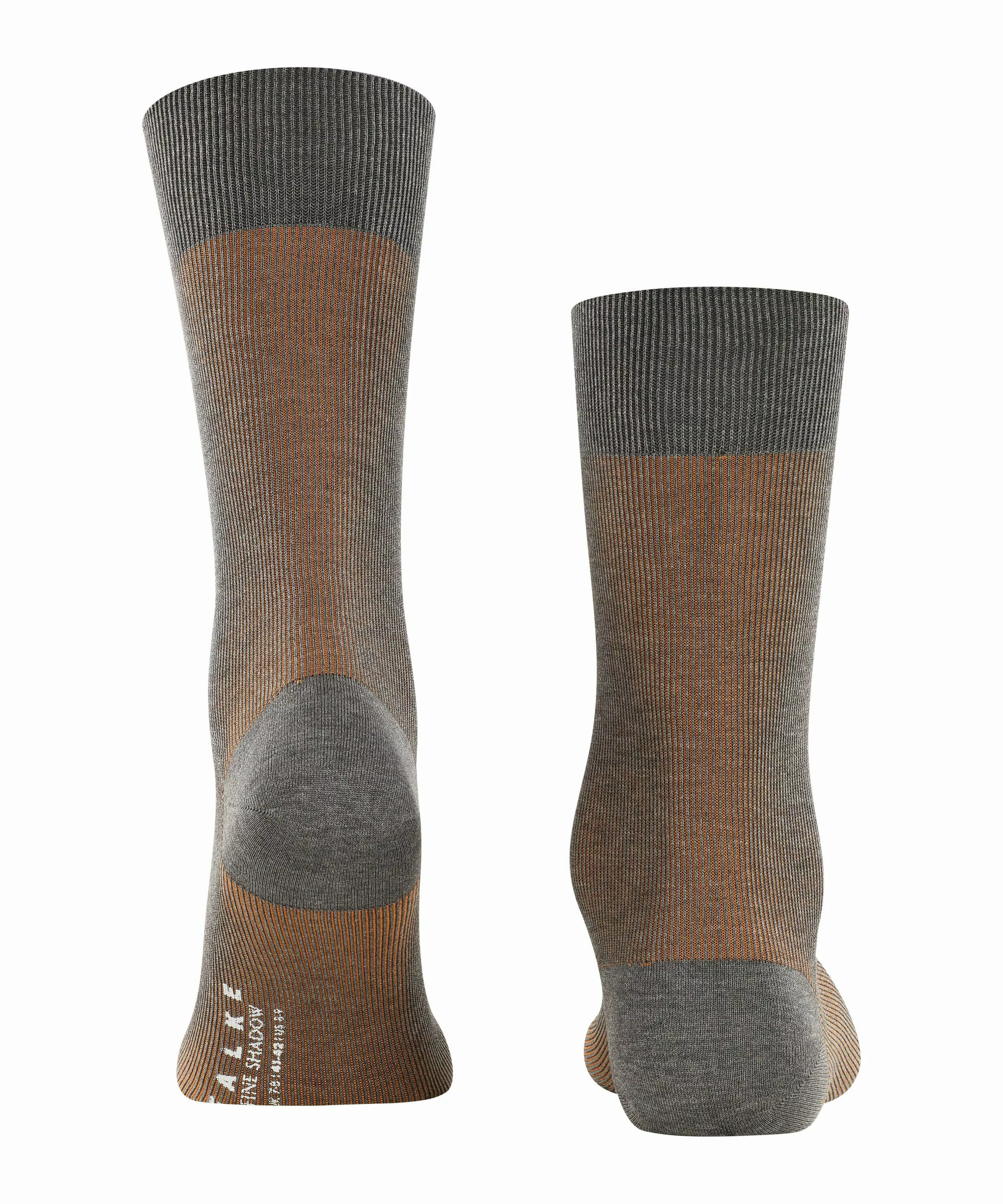 FALKE Fine Shadow Herren Socken, 39-40, Grau, Rippe, Baumwolle, 13141-35600 günstig online kaufen