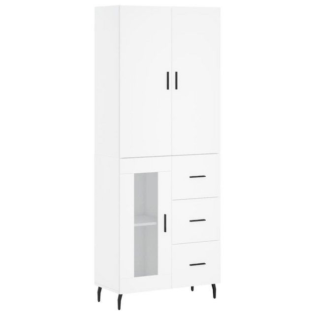 Nettlife Mehrzweckschrank Highboard Weiß 69,5x34x180 cm Holzwerkstoff für W günstig online kaufen