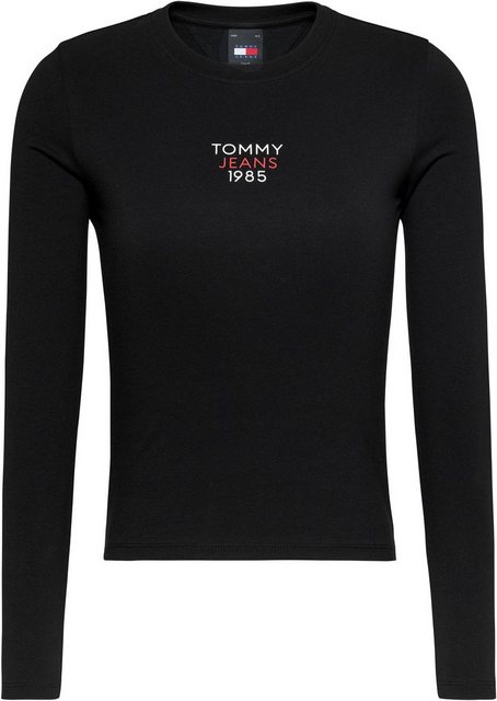 Tommy Jeans Langarmshirt Slim Fit Essential Logo Longsleeve Shirt mit Logos günstig online kaufen