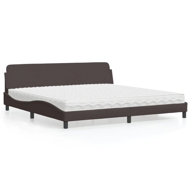 vidaXL Bett Bett mit Matratze Dunkelbraun 200x200 cm Stoff günstig online kaufen