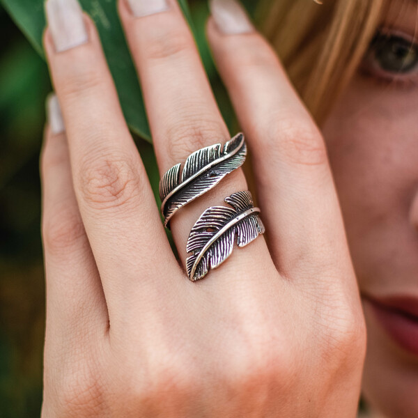Silber Ring Feder Fair-trade Und Handmade günstig online kaufen