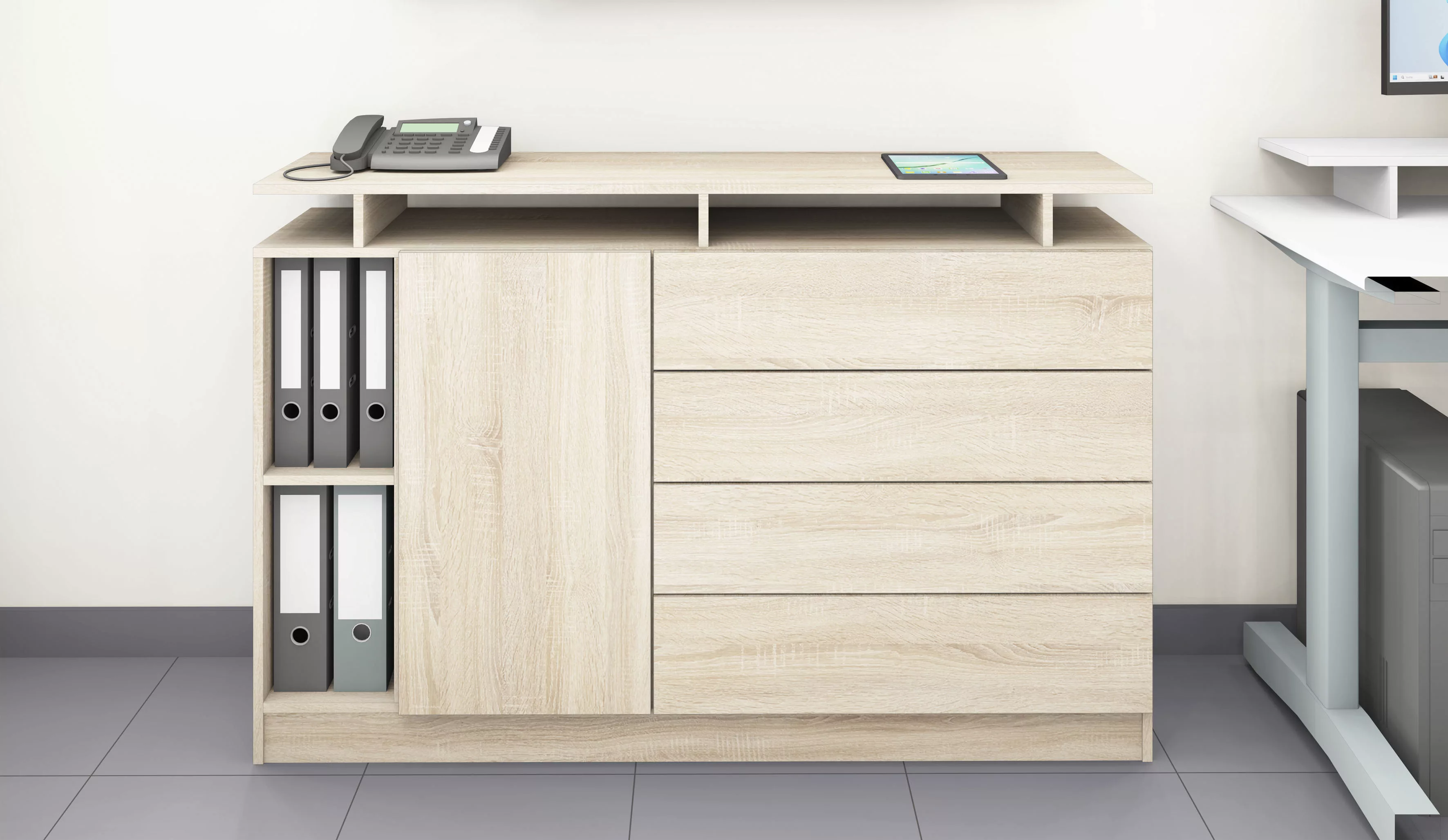 borchardt Möbel Sideboard "Vaasa", moderne grifflose Optik, Push-to-Open-Fu günstig online kaufen