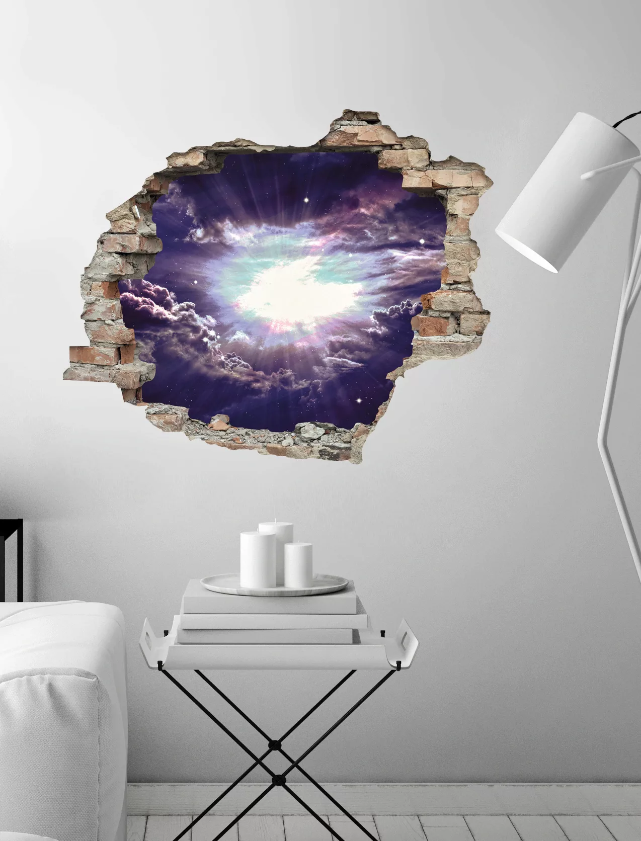queence Wandtattoo "lila Wolken", (1 St.), Wandbild, selbstklebend, Wanddek günstig online kaufen