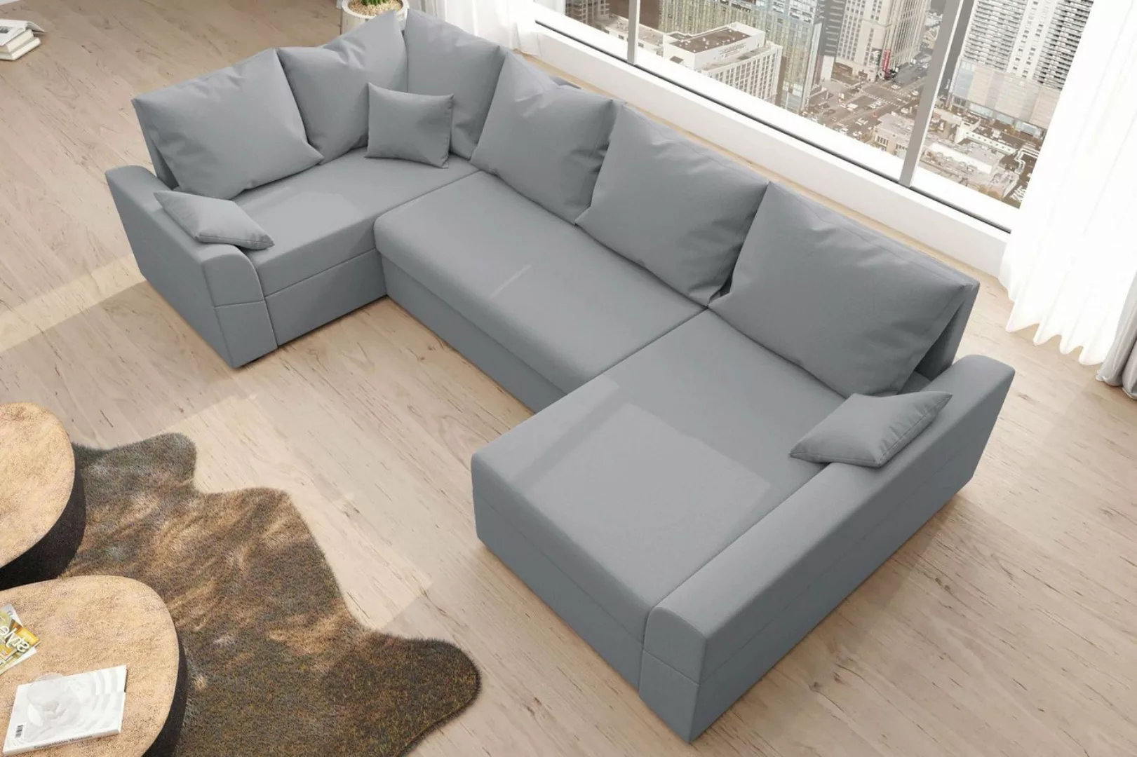 99rooms Wohnlandschaft Bailey, U-Form, Eckcouch, Sofa, Sitzkomfort, mit Bet günstig online kaufen