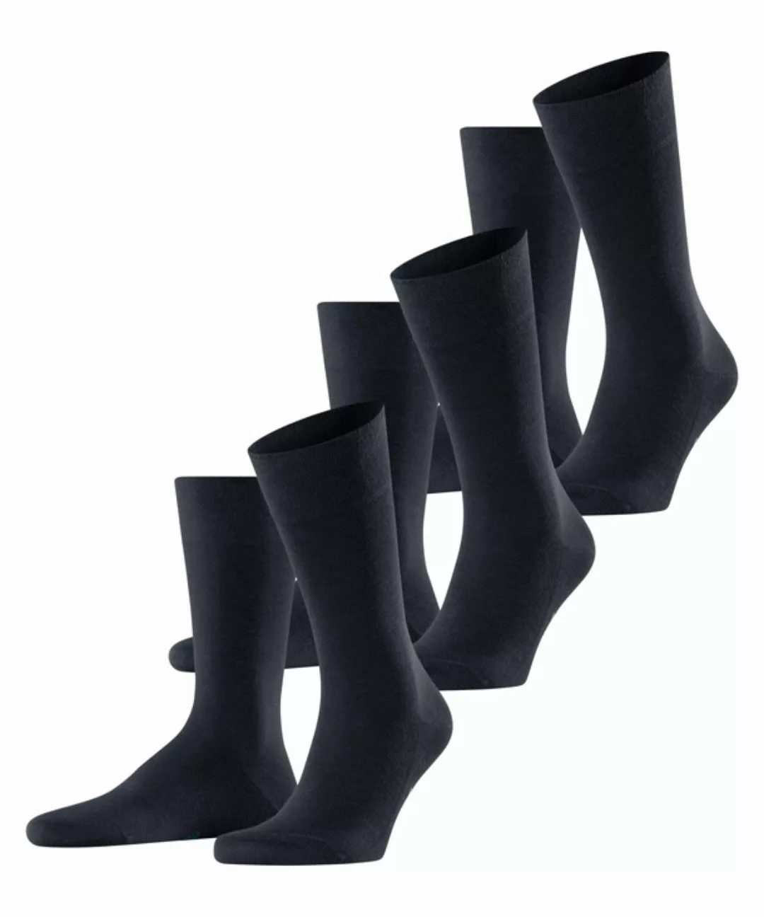 FALKE Sensitive Intercontinental 3-Pack Herren Socken, 43-46, Blau, Uni, 13 günstig online kaufen