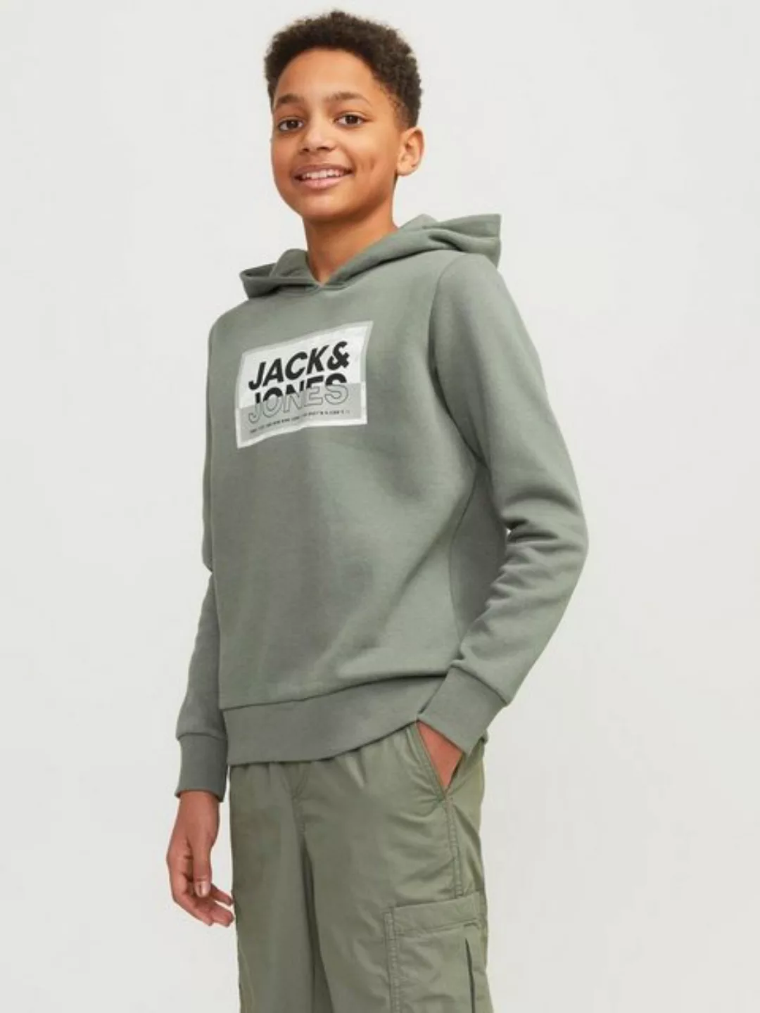 Jack & Jones Junior Hoodie JCOLOGAN SS24 PRINT SWEAT HOOD SN JNR günstig online kaufen