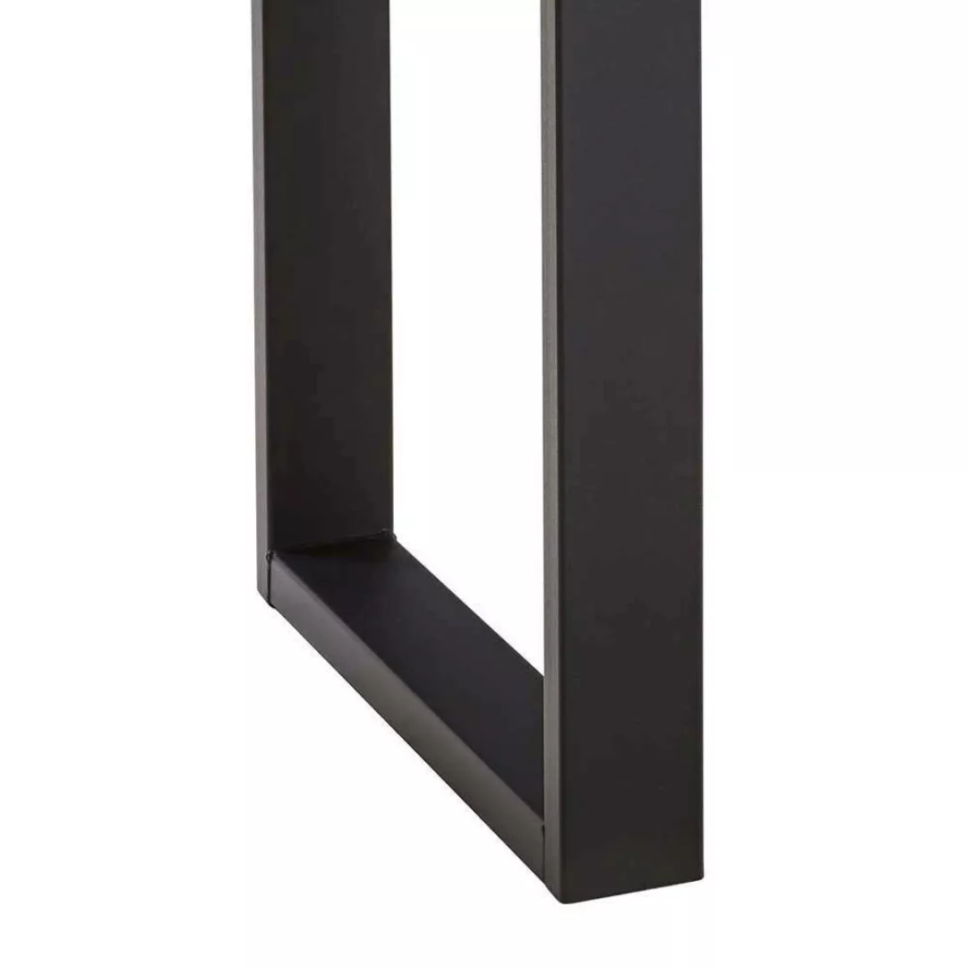 Tisch U-Gestell aus Zerreiche Massivholz & Metall Baumkante günstig online kaufen