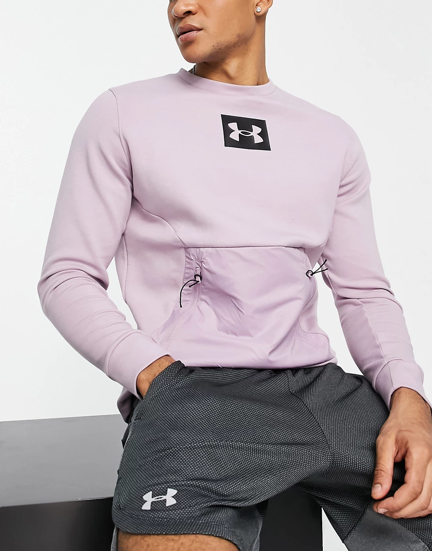 Under Armour – Summit – Sweatshirt aus Strick in Malve mit Rundhalsausschni günstig online kaufen