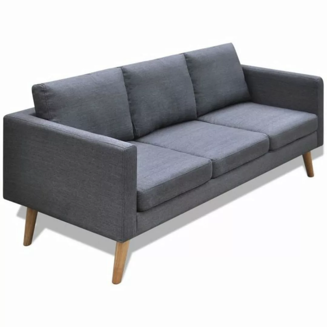 Sofa 3-sitzer Stoff Dunkelgrau günstig online kaufen