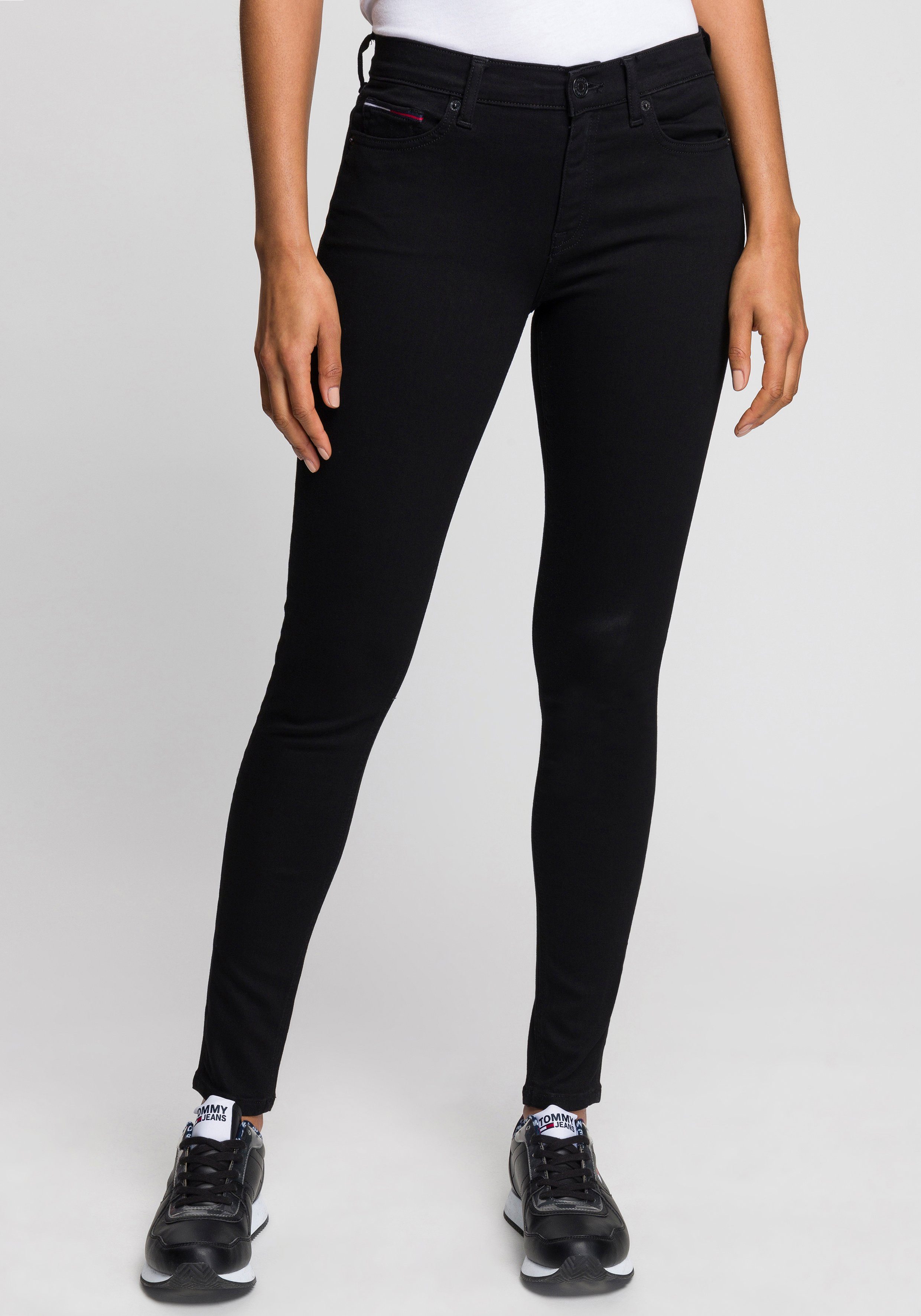 Tommy Jeans Skinny-fit-Jeans "Nora Mid Rise Skinny Fit", mit Tommy Jeans Lo günstig online kaufen