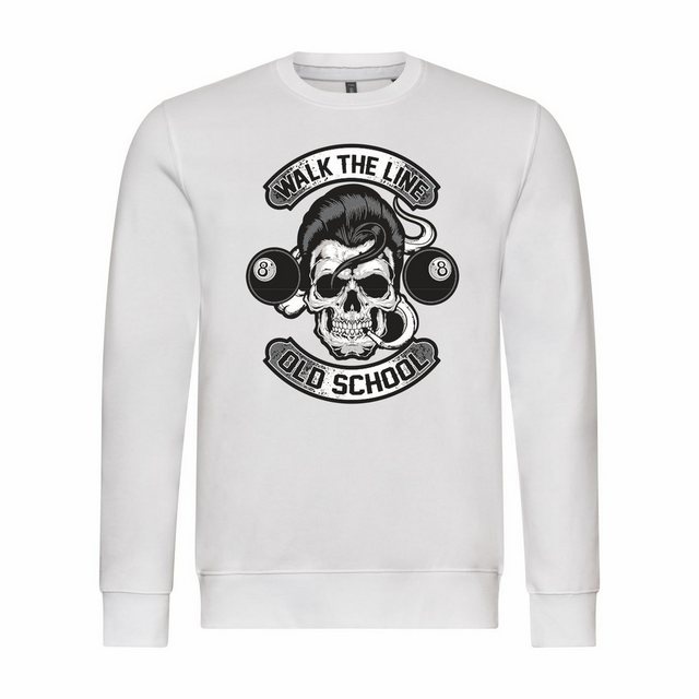 deinshirt Rundhalspullover Herren Sweatshirt Walk the line Mit Print Motiv, günstig online kaufen