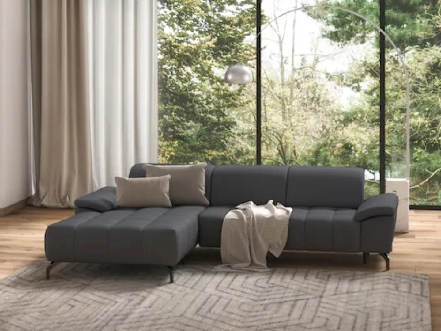 sit&more Ecksofa »Cool L-Form«, wahlweise mit Kopfteilverstellung und Vorzi günstig online kaufen