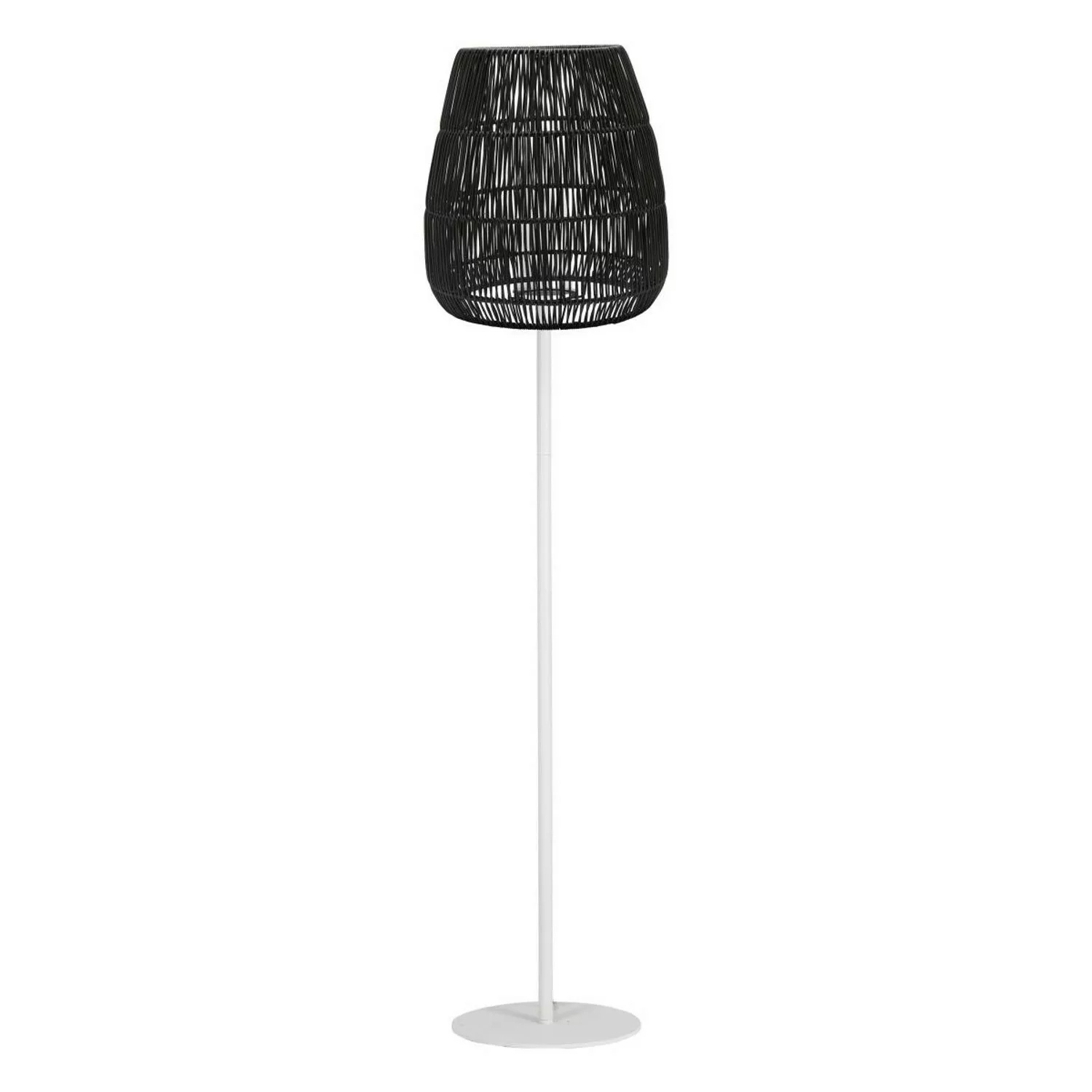 PR Home Agnar Saigon Terrassen Outdoor Stehlampe Weiß Rattan Schwarz IP44 1 günstig online kaufen