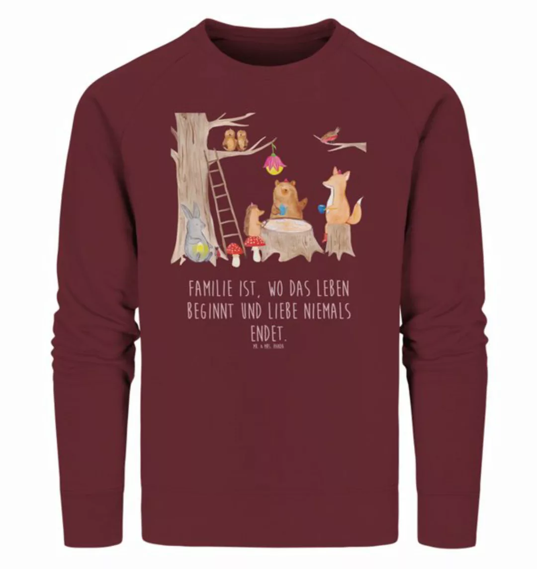 Mr. & Mrs. Panda Longpullover Größe XL Waldtiere Picknick - Burgundy - Gesc günstig online kaufen