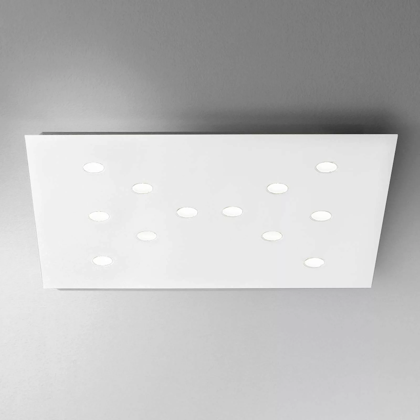ICONE Slim - flache LED-Deckenleuchte, 12-fl. weiß günstig online kaufen