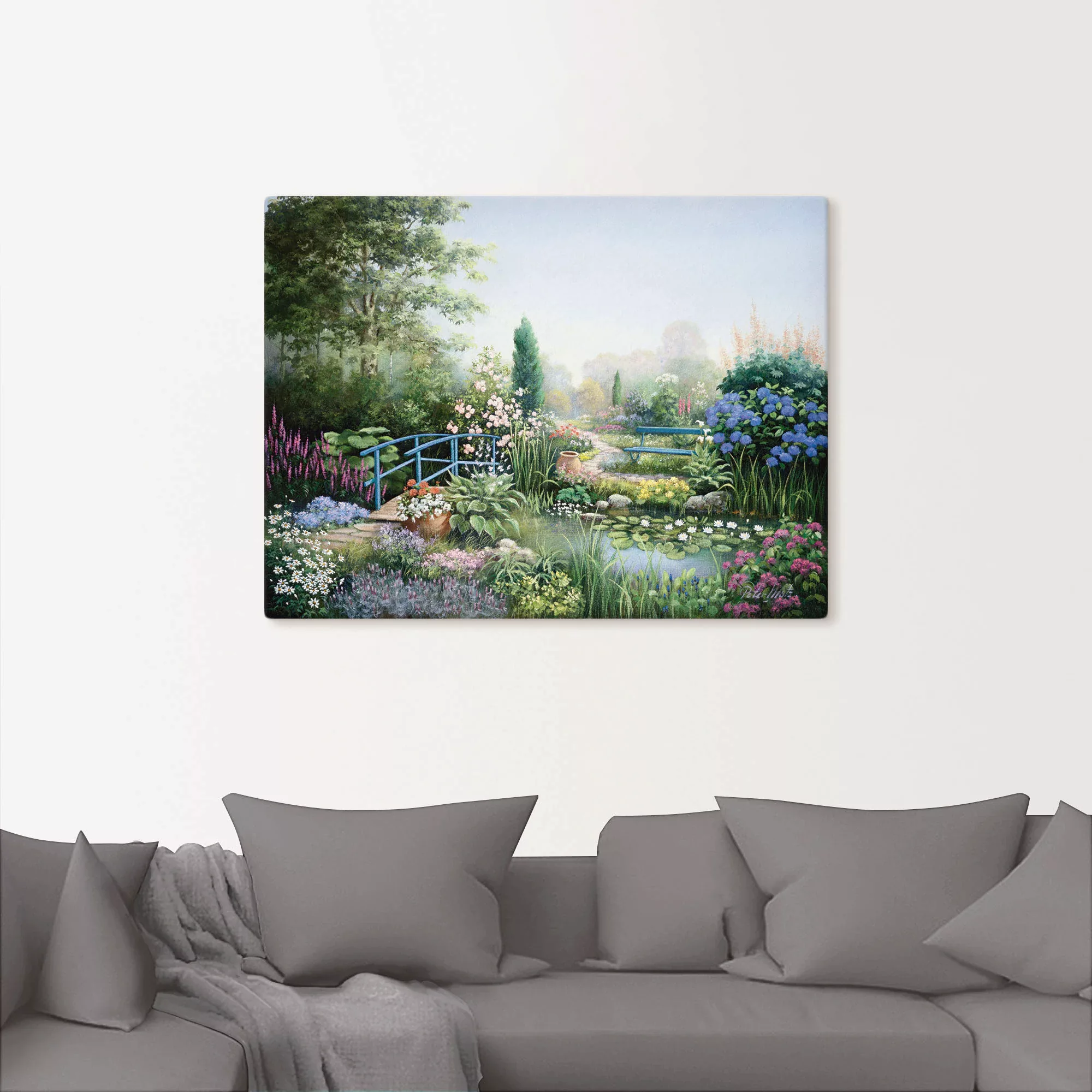 Artland Wandbild "Brücke der Liebe", Garten, (1 St.) günstig online kaufen