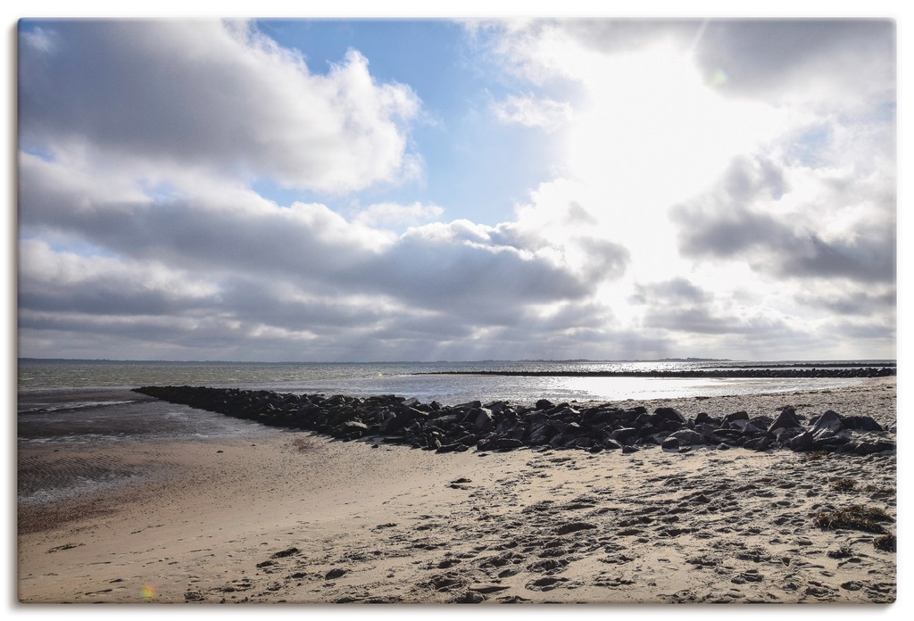 Artland Leinwandbild "Sonnenuntergang auf der Insel Föhr", Strand, (1 St.), günstig online kaufen