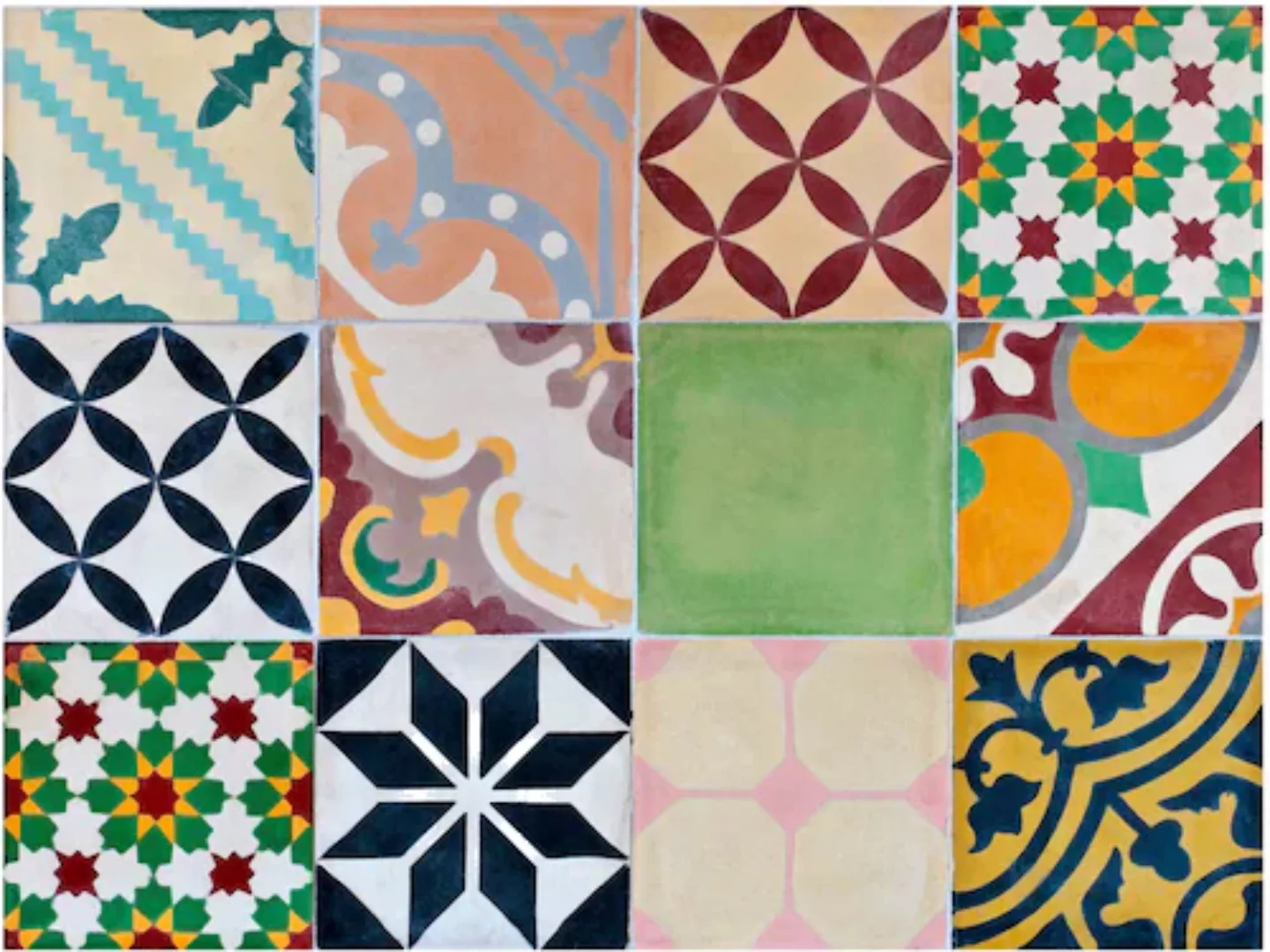 Contento Platzset »Mosaik, grün«, (Set, 4 St.) günstig online kaufen
