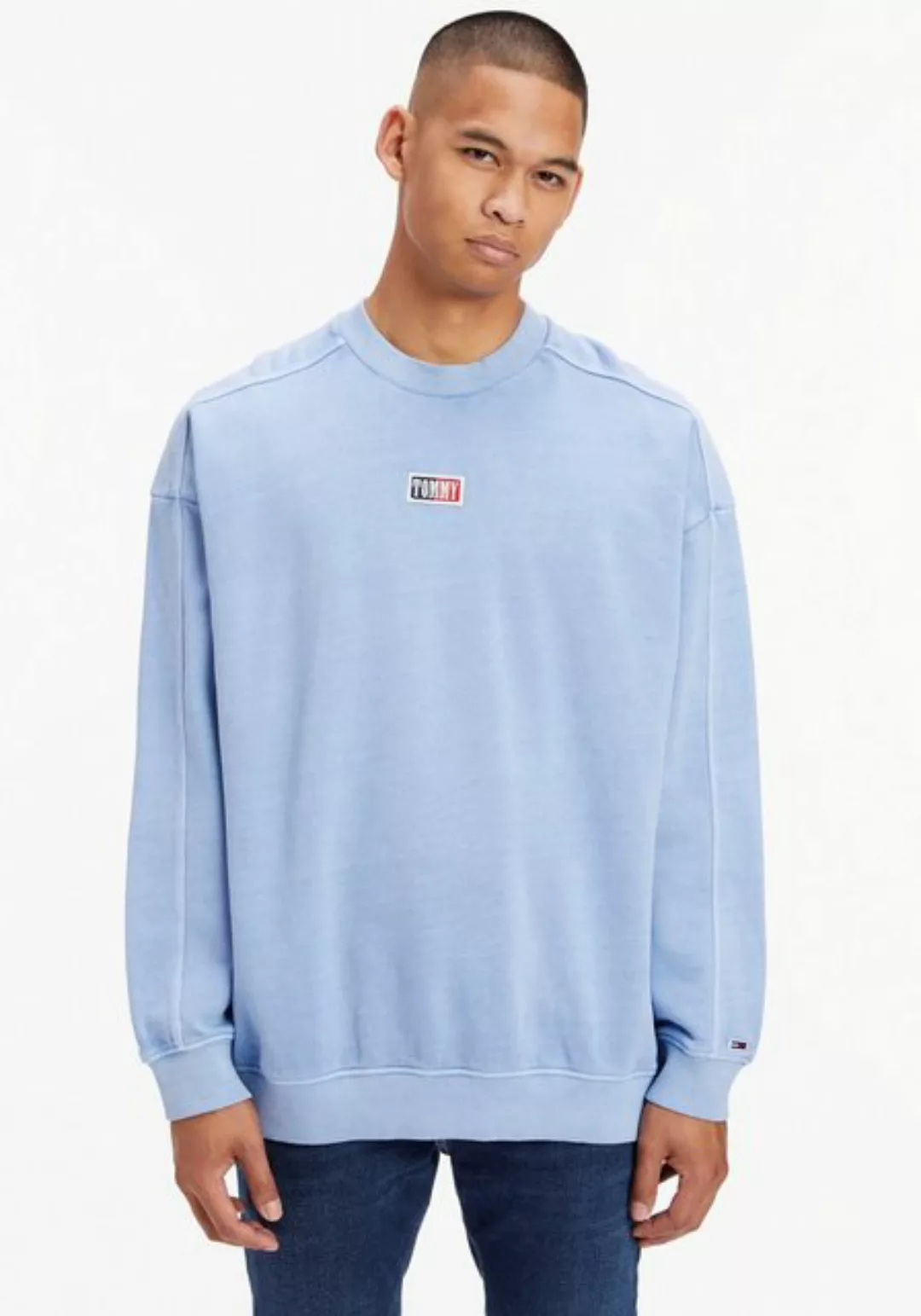 Tommy Jeans Sweater TJM SKATER TIMELESS TOMMY CREW mit Rundhalsausschnitt günstig online kaufen